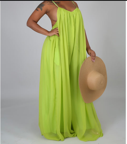 Lime Green Dreamy Jumpsuit